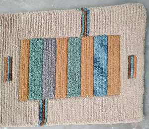 Handmade Wool Braided Rectangle Rug Flat <b>Weave</b> Jacquard Printed Modern Eco Friendly Pet Friendly Floor Mat - Product Image 3