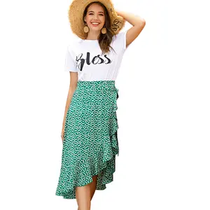 Flower Skirt Harajuku Streetwear Skirts Print Trending Items 2023 Women Pleated Model Casual Skirt Spring Summer Autumn 1 Piece