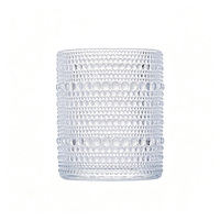 Verre à eau transparent à picots haute transparence pour la maison et les restaurants, idéal pour les boissons quotidiennes et les boissons glacées, avec base épaisse et lourde