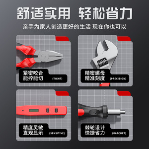 Home Repair Tool Kit 82 Piece Set Plastic <b>Case</b> Hand Tools For Electrical Wiring And DIY Fixing - Product Image 5