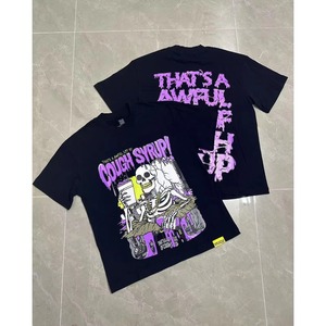 เสื้อยืดแขนสั้นผ้าฝ้ายแท้ 100% คุณภาพสูง พิมพ์ลายดิจิทัล ระบายอากาศได้ดี ดีไซน์ไหล่หลวม ใส่ได้ทั้งชายและหญิง - Product Image 4