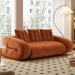 Divano <span class=keywords><strong>Letto</strong></span> Convertibile Moderno a <span class=keywords><strong>2</strong></span> <span class=keywords><strong>Posti</strong></span> in Tessuto con Imbottitura in Schiuma Morbida Compressa per Soggiorno e Sala da Pranzo, Arredamento Cinese - Product Image 6