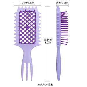 <span class=keywords><strong>Brosse</strong></span> à cheveux démêlante hexagonale creuse à massage, personnalisable avec logo, pour cheveux bouclés – Meilleure vente - Product Image 3