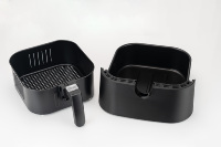 Grille-pain four écran tactile numérique 5.5L 1800W sans huile cuisson saine panier antiadhésif minuterie contrôle de la température friteuse à Air noir