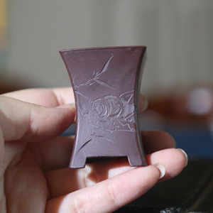 Maceta de Bonsái de Arcilla Morada, Mini Macetas de Escritorio, Tamaño Pequeño, Tamaño del Pulgar, Tamaño de Palma - Product Image 1