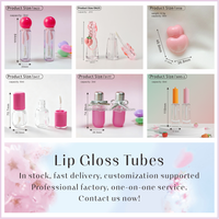Tubes de gloss à lèvres en plastique vides personnalisables, flacons pour gloss et huile, tubes de rouge à lèvres liquide, emballages cosmétiques avec impression sérigraphique