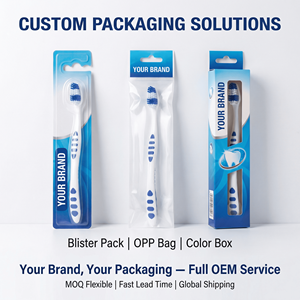 Brosse <span class=keywords><strong>à</strong></span> <span class=keywords><strong>dents</strong></span> manuelle <span class=keywords><strong>à</strong></span> poils souples pour adultes, pour usage domestique, en blister personnalisé, OEM - Product Image 1