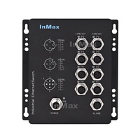 InMax Commutateur industriel embarqué Code D Commutateur Ethernet industriel ferroviaire 8 ports 100M Commutateur Ethernet métro M12 12VDC / 24VDC