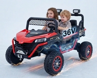 Voiture électrique 36V pour enfants, UTV, télécommande 2.4G, Bluetooth, musique, panneau de commande USB, réglage du volume, suspension sur quatre roues