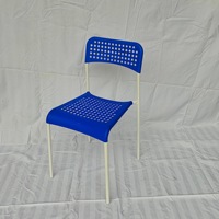 Chaise pliante de camping en acier inoxydable moderne à mailles, très vendue, prix économique, cuisine, chambre, plage, école, bureau