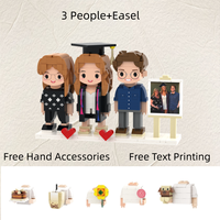 Bloques de Construcción con Retrato Personalizado, Modelo con Foto Personalizada, Regalo para Parejas y Familias, Recuerdo de Aniversario con Impresión de Texto Gratuita