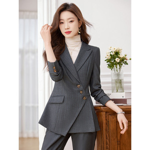 Women's Suit <b>Set</b> Full Sleeve Worsted Anti-Wrinkle <b>Office</b> Lady Commute Style SY6383 - Product Image 4