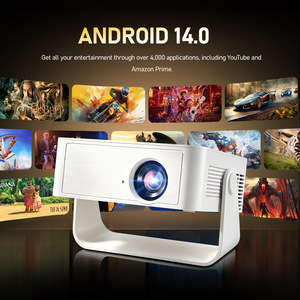 โปรเจคเตอร์พกพา Android 14.0 ความละเอียด 1080P โปรเจคเตอร์ขนาดเล็กอัจฉริยะ รองรับ 4K โปรเจคเตอร์โฮมเธียเตอร์ LCD พร้อมลำโพงในตัว - Product Image 1
