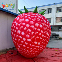 Modèle de fraise gonflable géant, ballon de fruit rouge personnalisé pour la décoration de la ferme, promotion du festival des fraises, affichage publicitaire
