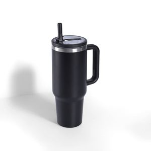 2024 New Design Adventure Outdoor Vacuum Metal Cup Stainless Steel Travel Mug 40oz Tumbler <b>with</b> <b>Straw</b> and Handle - Product Image 1