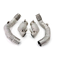 Downpipe Baja Tahan Karat MPER T304 Dengan Pelindung Panas Untuk BMW X5M F95 X6M F96 Suku Cadang Performa Siap Balap