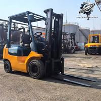 Chariot élévateur diesel Toyota 7FD15 d'occasion en promotion avec moteur 1DZ-2 d'origine, équipement de levage de conteneurs d'entrepôt de 1,5 tonne, certifié CE