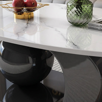 Ensemble de tables basses ovales minimalistes de luxe italiennes, mobilier moderne pour salon et salle à manger, en acier inoxydable et fer, facile à nettoyer, pour la maison
