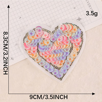 En gros Pas Cher Broderie Tissu Autocollant Sequin Patch Lettre Amour Accessoires Patchs pour Vêtements Applique