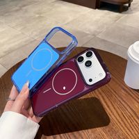 Coque de téléphone magnétique transparente en acrylique premium anti-jaunissement pour iPhone 17 Pro Max 18, coque antichoc, couleur originale assortie