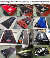 Tapis de sol absorbant l'huile pour garage de moto, avec support en caoutchouc PVC, tapis de protection pour fosse de réparation