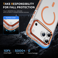 CHAOYIDIAN Coque de téléphone magnétique en métal effet peau avec support d'objectif pour iPhone 17 Air 16 15 14 Plus 13 12 11 Pro Max, protection antichoc