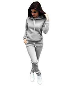 2020 nuovi Arrivi Delle Donne Set 2 Pezzi Tuta Pullover <span class=keywords><strong>Felpa</strong></span> Con Cappuccio Vestiti di Vestito A Due Pezzi Delle Donne Tute - Product Image 6