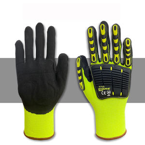 Guantes de trabajo de seguridad resistentes al impacto, Palma de nitrilo arenoso, 13G, TPR, EN388, 4542 ANSI, A5 - Product Image 2