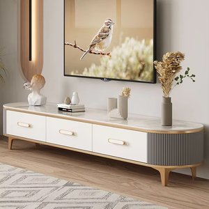 Modern Tv Wall Units Led Light mobile Tv in legno <span class=keywords><strong>soggiorno</strong></span> mobile TV rettangolare stand mobili con tavolino - Product Image 4