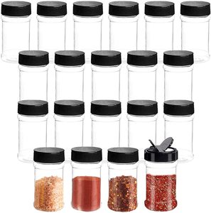 Wholesale Clear Round Bbq Pepper Spice Bottle Jar Various Food Grade Plastic Condiment Container With Flip Lid
