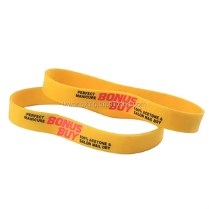 Customized Rubber Bracelet Promotional Printed logo Elastic Rubber Wristband for Office School Home Supplies