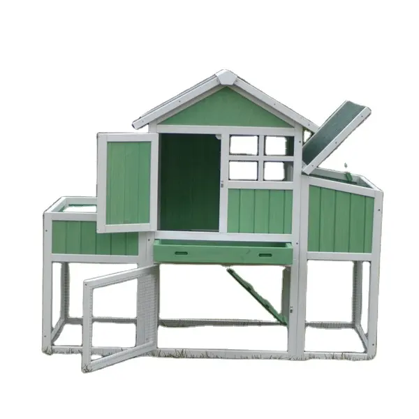 नई डिजाइन आउटडोर लकड़ी चिकन कॉप खलिहान घर के लिए चिकन बोने की मशीन के साथ