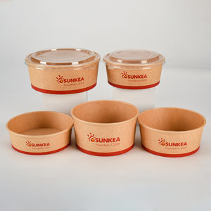 Bol à salade jetable en papier kraft pour emporter, 1000 ml - Product Image 5