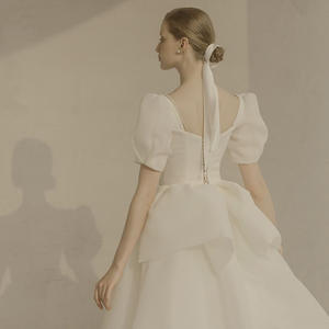 S8111F Haute qualité vente chaude nouvelle mariée pour sortir, la gaze est simple grand tempérament robes de soirée formelles - Product Image 4