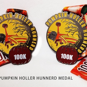Fabricant de médailles en gros, médailles sportives en métal personnalisées, médailles d'honneur pour marathon 100 km, médaille d'Halloween Miraculeuse Citrouille - Product Image 5