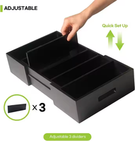 Organisateur de diviseurs de tiroirs de cuisine en bois de bambou extensible pour porte-ustensiles étagère de rangement réglable pour couverts et argenterie