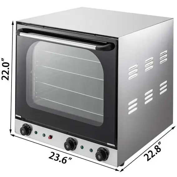 Oven Roti Konveksi Elektrik Toko Roti Kecil, dengan Tiga Piring Panas/Oven Panggang Kue Pizza UNTUK RESTORAN