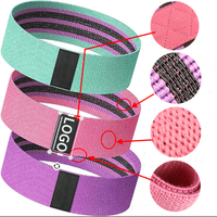 Bande Élastique Sculptante Honglan Version Professionnelle Puissante à 3 Niveaux de Résistance pour les Hanches et les Jambes, en Polyester et Coton, Effet Pêche