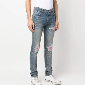 <span class=keywords><strong>Jeans</strong></span> da <span class=keywords><strong>Uomo</strong></span> Slim LEDUO Pantaloni in Denim Vestibilità Aderente OEM Logo Personalizzato Cuciture a Contrasto Cotone Elasticizzato Taglio <span class=keywords><strong>Skinny</strong></span> - Product Image 2