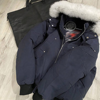 Manteau d'hiver pour homme LXF Custom Moose 2026, capuche en fourrure de renard, bomber en duvet de haute qualité