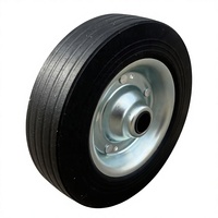 Nouvelle roue en caoutchouc massif de 200 mm avec roulement à billes pour roulettes de chariot de 8 pouces et poubelle
