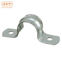 1/2 "acier galvanisé EMT sangle à deux trous Snap sur selle collier de serrage sangles de tuyau argent U support raccords de conduit
