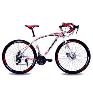 Vélo de route en acier <span class=keywords><strong>carbone</strong></span> de haute qualité 700C, 21 vitesses, freins à disque doubles - Product Image 3