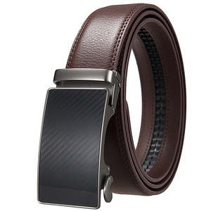 Cinturón de cuero al por mayor para hombres Cinturón de rachet de hebilla de aliado automático Cinturones de cuero de vaca genuino - Product Image 4
