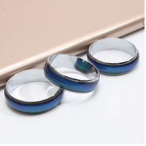 La temperatura dei gioielli semplici 6mm cambia il colore degli uomini dell'anello dell'umore di rame magico non cambia mai l'anello di colore - Product Image 6