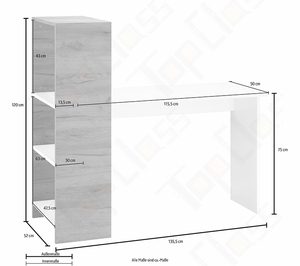 Không Gian Rộng Top Class Home Office Ký Túc Xá Bàn Máy Tính - Product Image 3
