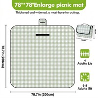 Tapis de pique-nique pliable moderne imperméable avec logo personnalisé, le plus vendu, en pongee confortable à ultrasons pour l'extérieur