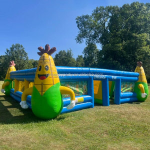 Labyrinthe hanté gonflable Halloween horreur champ de maïs fête en plein air location commerciale adultes rebond <span class=keywords><strong>maison</strong></span> avec ventilateur en vente - Product Image 4