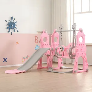 キッズベビー3in1プラスチック製屋内遊び場おもちゃ形幼児スイングとスライドセット