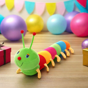 Colorido largo <span class=keywords><strong>gusano</strong></span> de <span class=keywords><strong>peluche</strong></span> muñeco de <span class=keywords><strong>peluche</strong></span> juguetes suave <span class=keywords><strong>gusano</strong></span> cojín regalo para cumpleaños niños - Product Image 4